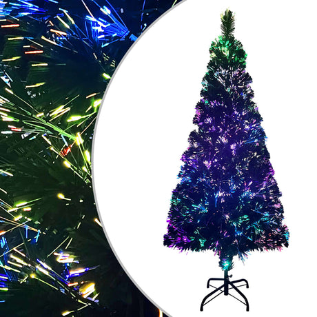 Vidaxl kunstkerstboom avec standard 210 cm à fibre optique vert