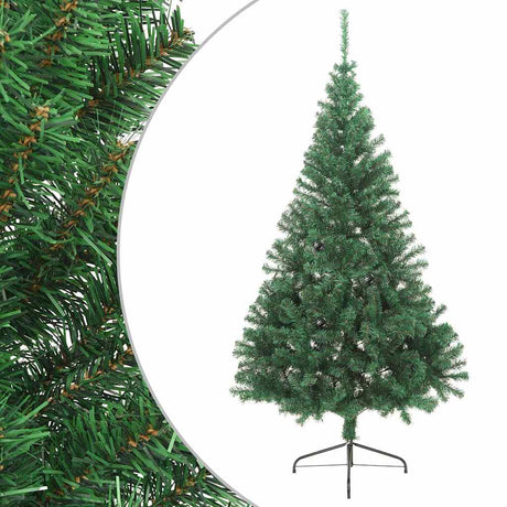 Vidaxl kunstkerstboom avec un demi-180 cm en PVC vert standard