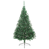 Vidaxl kunstkerstboom avec un demi-210 cm en PVC vert standard