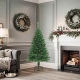 Vidaxl kunstkerstboom avec des branches épaisses 150 cm en PVC vert