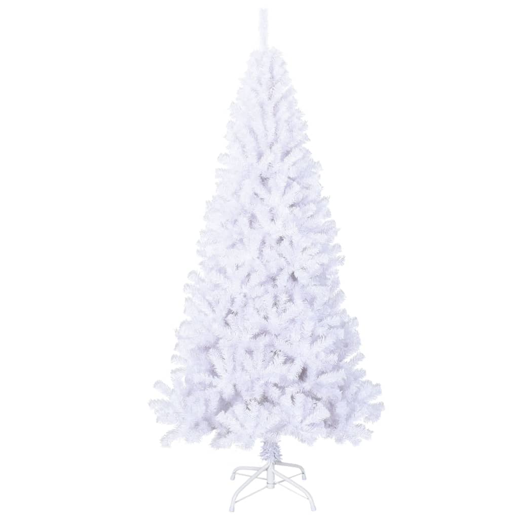 Vidaxl Kunstkerstboom z debelimi vejami 180 cm PVC White