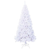 Vidaxl kunstkerstboom avec des branches épaisses 210 cm PVC blanc