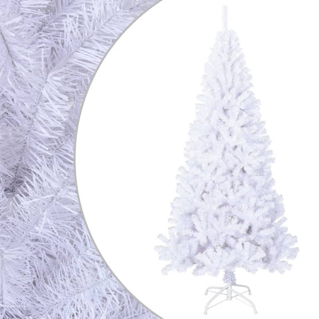Vidaxl kunstkerstboom avec des branches épaisses 240 cm PVC blanc