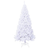 Vidaxl kunstkerstboom avec des branches épaisses 240 cm PVC blanc