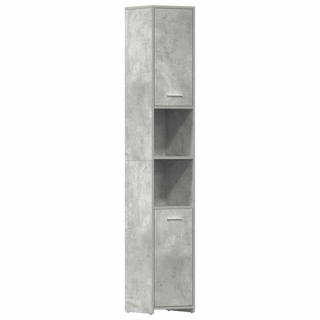 Vidaxl badkamerkast 30x30x183,5 cm bewerkt hout betongrijs