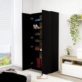 VidaXL shoe cabinet 80x39x178 cm Properted Wood Black