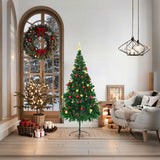 Vidaxl kunstkerstboom avec éclairage et balles de Noël 180 cm verts