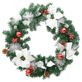Vidaxl Couronne de Noël avec lumières LED 60 cm PVC vert