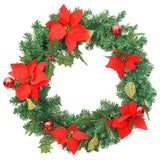 Vidaxl Couronne de Noël avec lumières LED 60 cm PVC vert