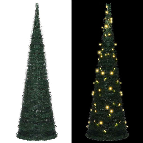 Vidaxl Kunstkerstboom avec un éclairage pop-up 210 cm vert