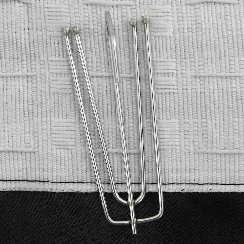 Vidaxl zavese za posteljnino Look Blackout Hooks 2 St 140x225 cm črna