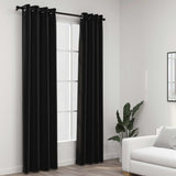 VidaXL Curtains Linen Look Damning 2 st 140x245 cm Anthracite