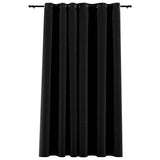 Vidaxl rideau en linge accablant avec les yeux 290x245 cm anthracite