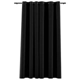 Vidaxl Curtain Linen Look Damning With Eyes 290x245 cm Anthracite