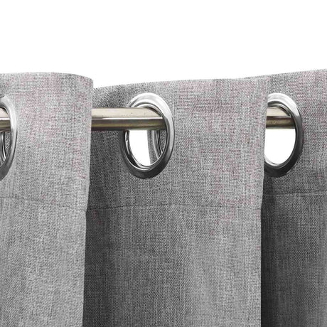 Vidaxl rideaux en lin look accablant les yeux 2 st 140x175 cm gris