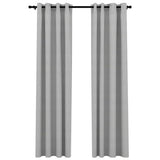 VidaXL Curtains Linen Look Damning Eyes 2 st 140x245 cm Gray