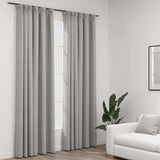 Vidaxl Gurltainen Linen kucken de Blackout Haken 2 St 140x225 cm Grau