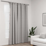 Vidaxl Curtain Linen vypadá zatraceně s háčky 290x245 cm šedá