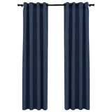 Vidaxl rideaux lin looks accablants 2 st 140x225 cm bleu