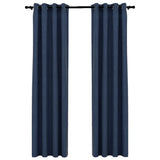 Vidaxl rideaux lin look accablant les yeux 2 st 140x245 cm bleu