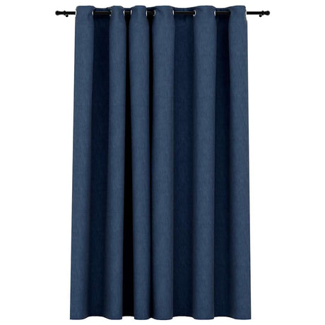 Vidaxl rideau lin Look accablant avec les yeux 290x245 cm bleu