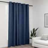 VidaXL Curtain Linen Look Damning With Eyes 290x245 cm Blue