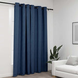 Vidaxl rideau lin Look accablant avec les yeux 290x245 cm bleu