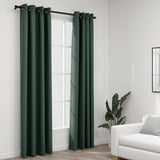 VidaXL Curtains Linen Look Damning Eyes 2 st 140x225 cm Green