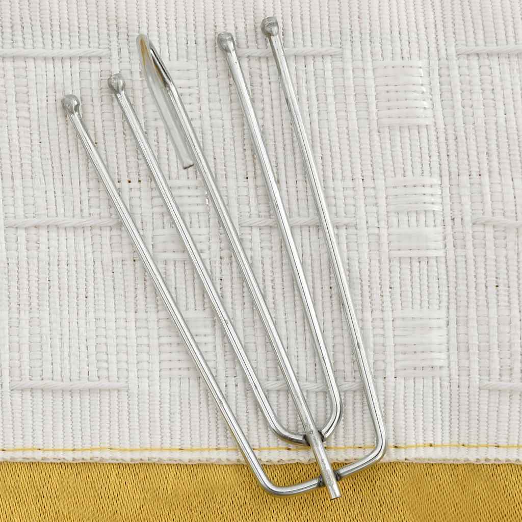 Vidaxl gardiner Linned Look Blackout Hooks 2 St 140x175 cm gul