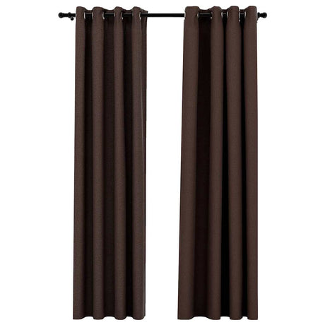 Vidaxl rideaux lin looks accablants 2 st 140x225 cm taupe