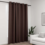 Vidaxl gardin lin ser forbannet ut med øyne 290x245 cm taupe