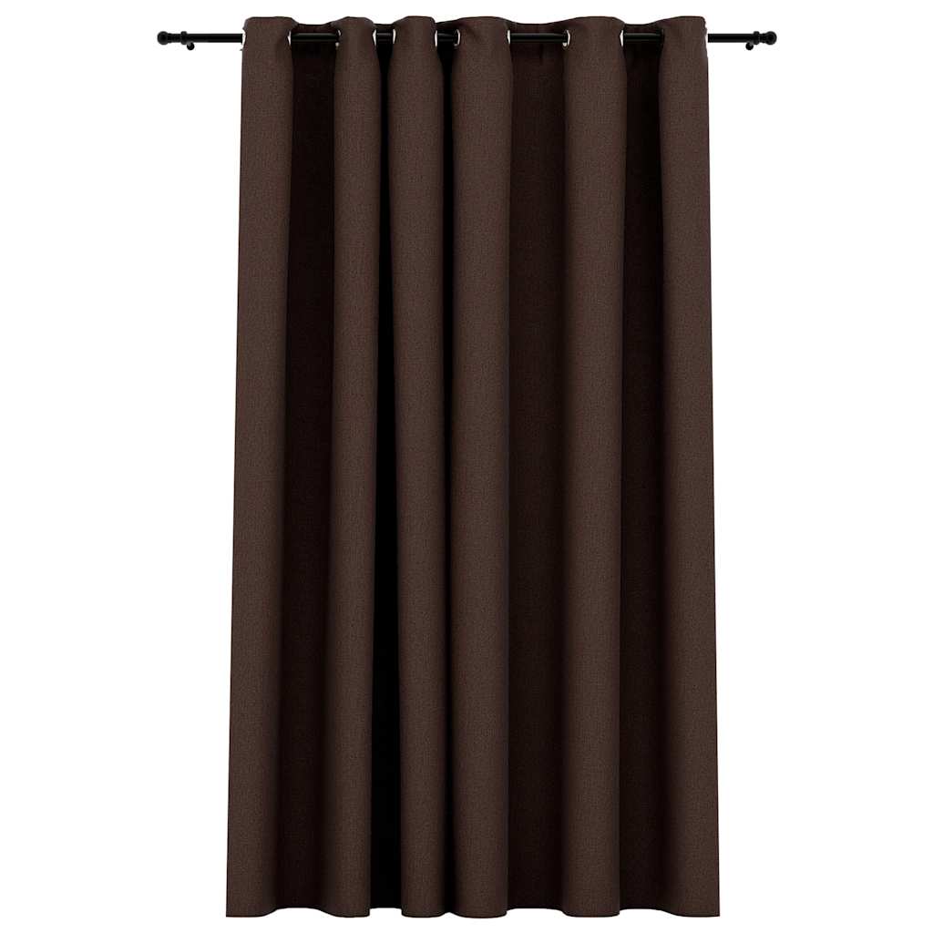 Vidaxl Curtain -Leinen sehen mit den Augen 290x245 cm Taupe verdammt aus