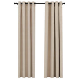Vidaxl rideaux lin looks accablants 2 st 140x225 cm beige