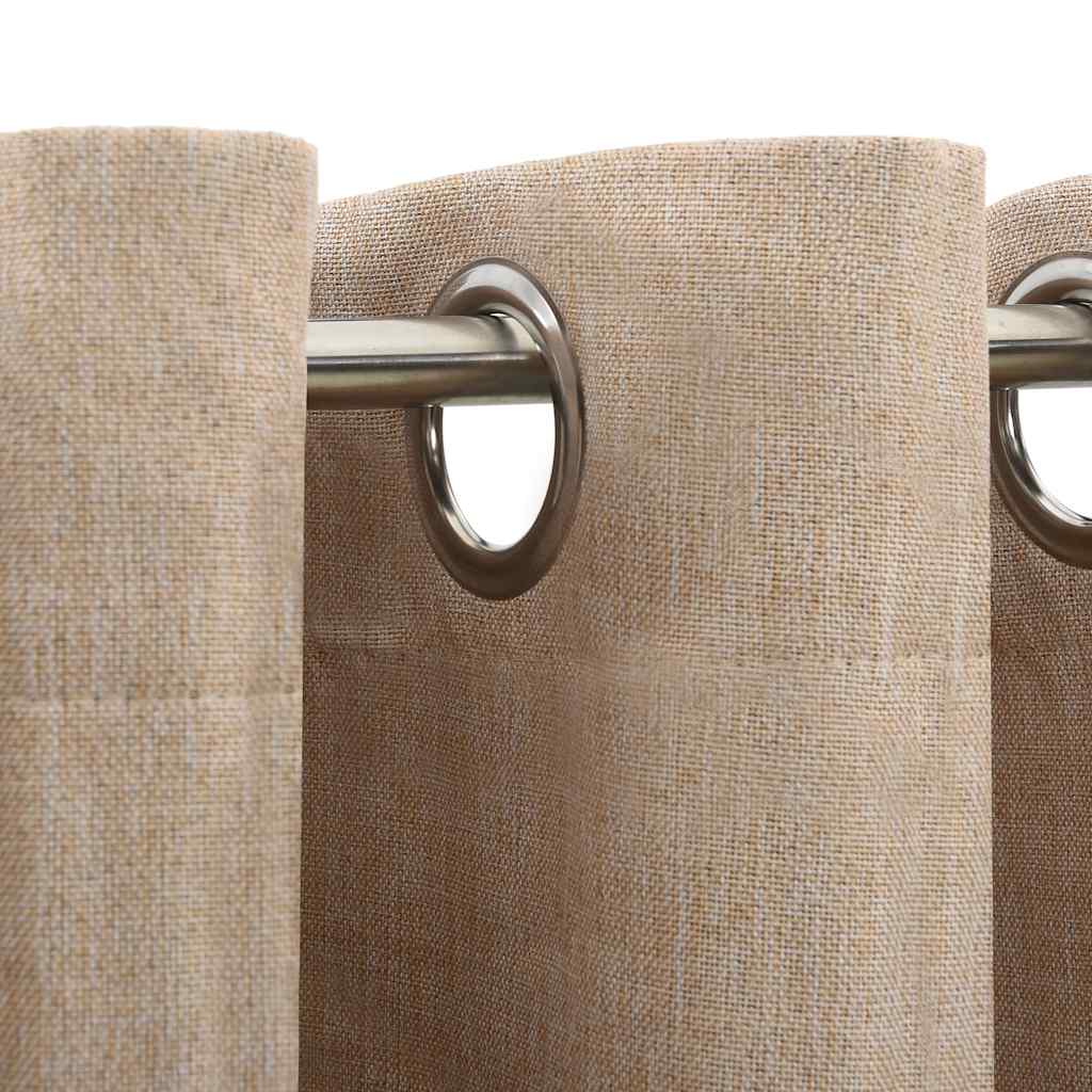 Vidaxl Curtains Linen vypadat zatraceně oči 2 st 140x225 cm beige