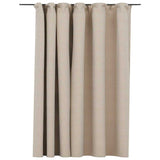 Vidaxl Curtain Linen Look Damning with hooks 290x245 cm Beige