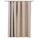 Vidaxl rideau en lin accablant avec des crochets 290x245 cm beige