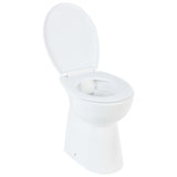 Inodoro Vidaxl elevado 7 cm Cerámico sin borde suave Cerámico Blanco