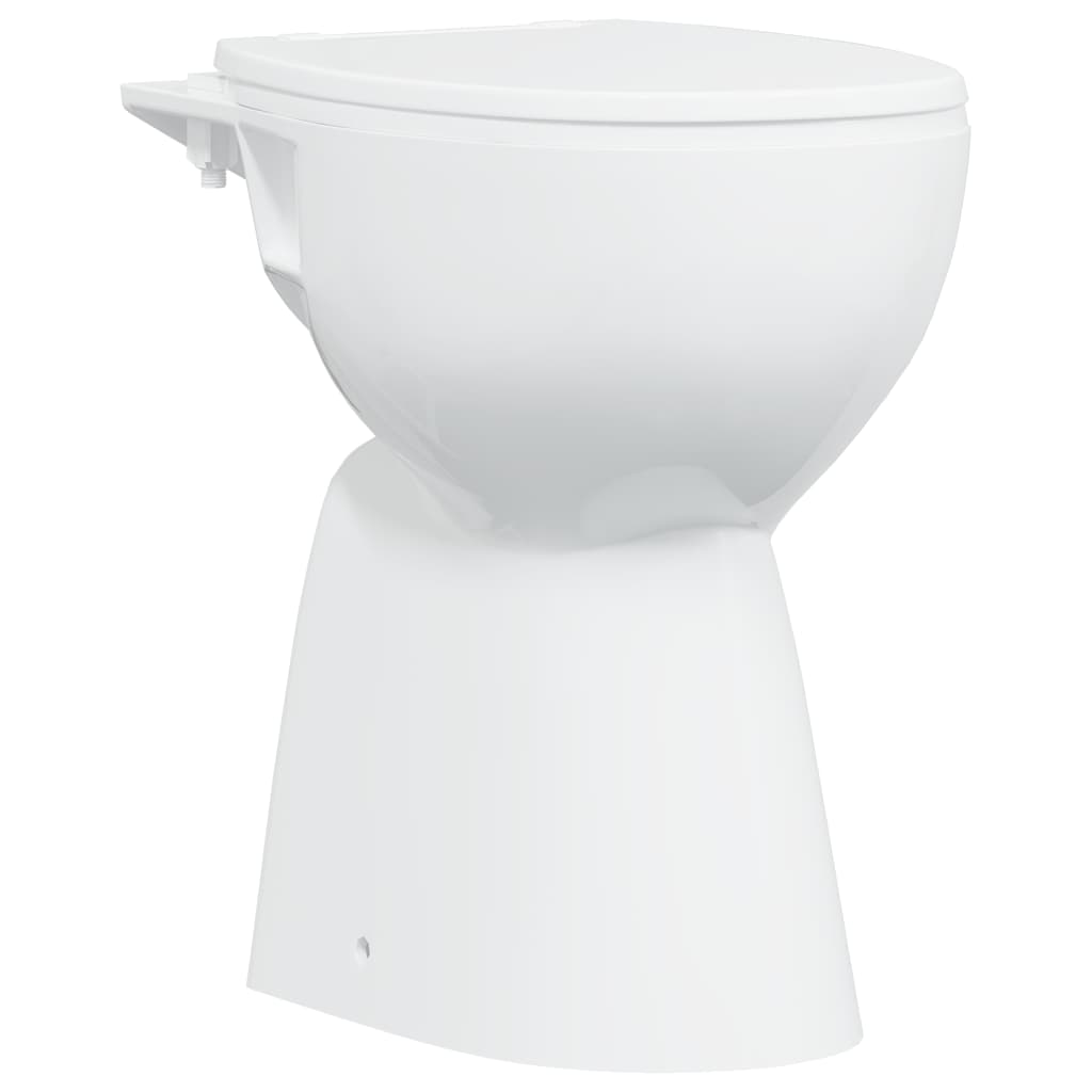VidaXL WC sans rebord 7 cm hauteur supplémentaire fermeture amortie céramique blanc