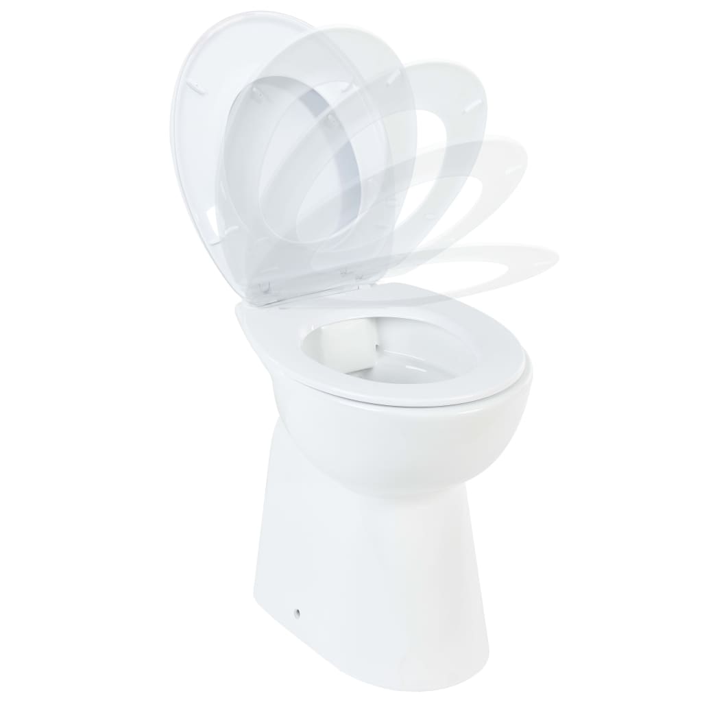 Vidaxl toilet raised 7 cm soft-close borderless ceramic white