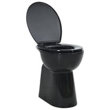 Vidaxl Toilette erhéicht 7 cm weich-zou bremsen Keramik schwaarz