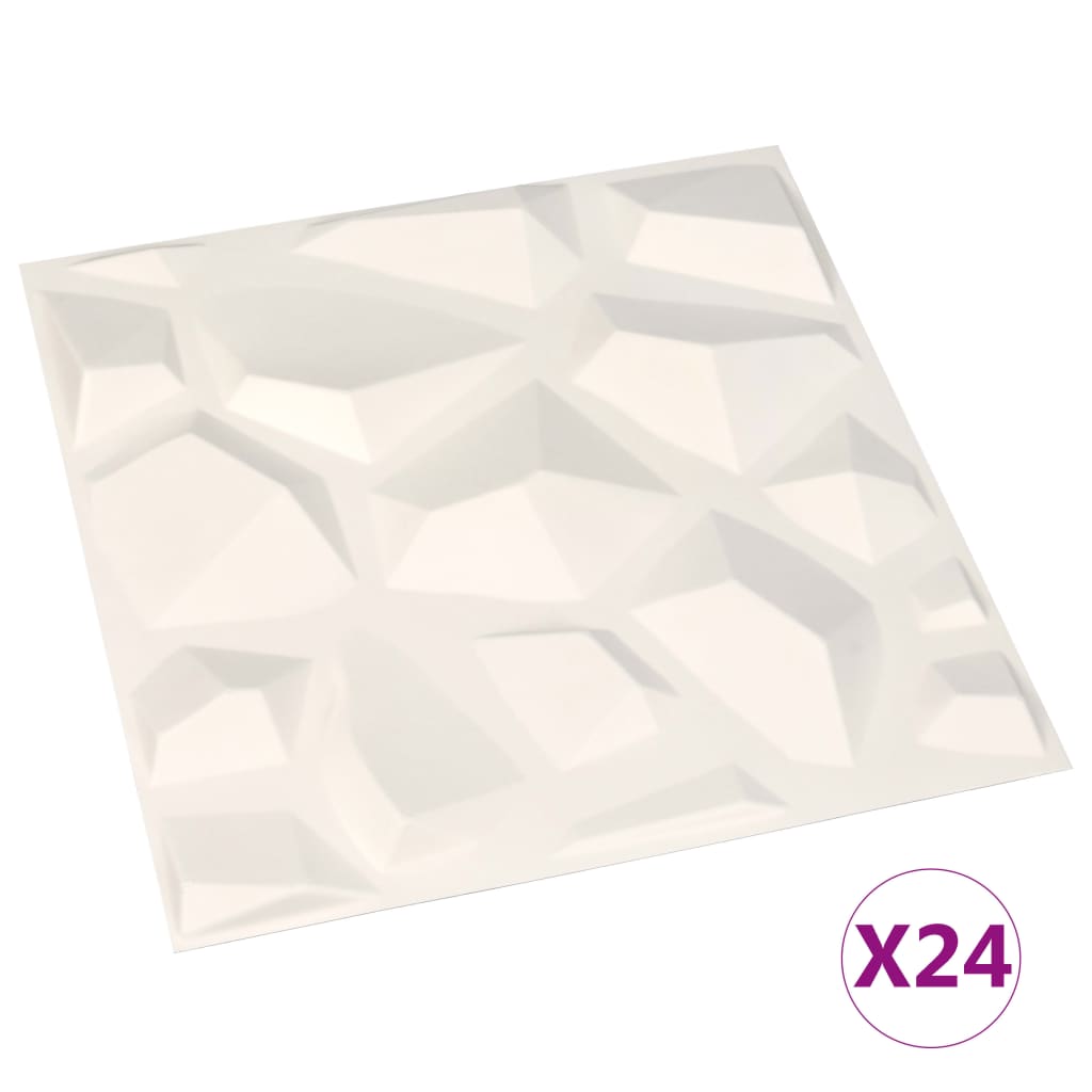 Vidaxl Wandpannels 24 st 3d 6 m² 0.5x00.5 m