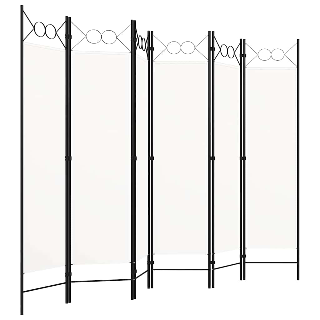 Vidaxl kamerscherm met 6 panelen 240x180 cm wit