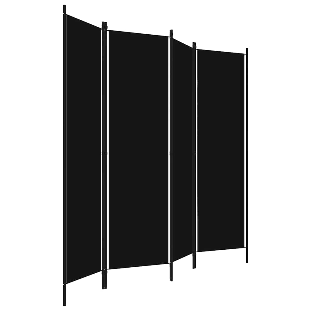 Vidaxl kamerscherm met 4 panelen 200x180 cm zwart