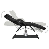 Vidaxl Massage Table 180x62x (87-112) cm černá