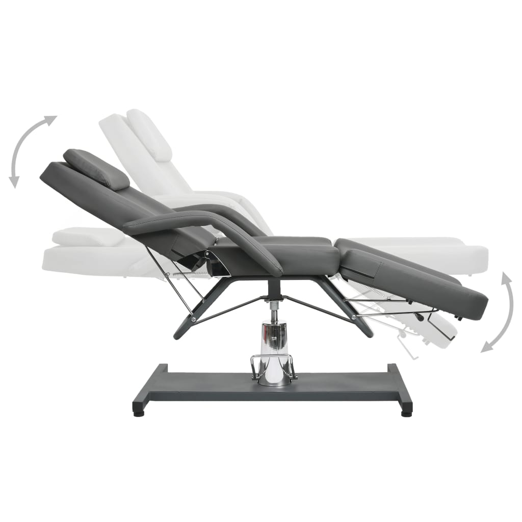 VIDAXL-Massage Tabelle 180x62x (87-112) cm Grau