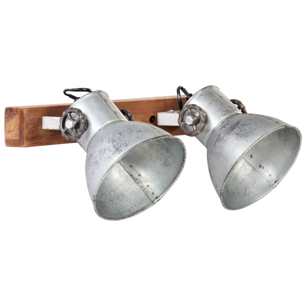 Lampa ścienna Vidaxl Industrial E27 45x25 cm srebrne