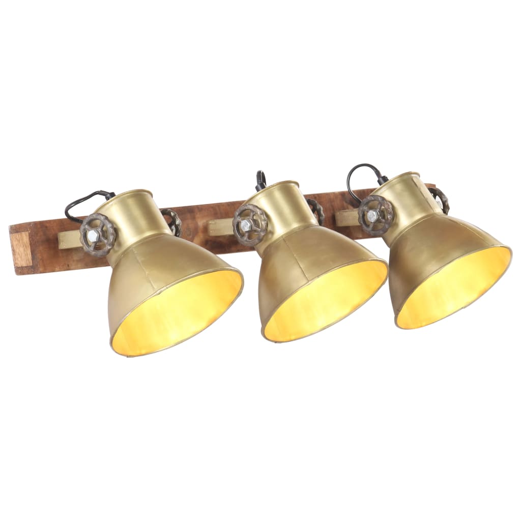 Vidaxl Wall Lamp Industrial E27 65x25 cm messing -farget