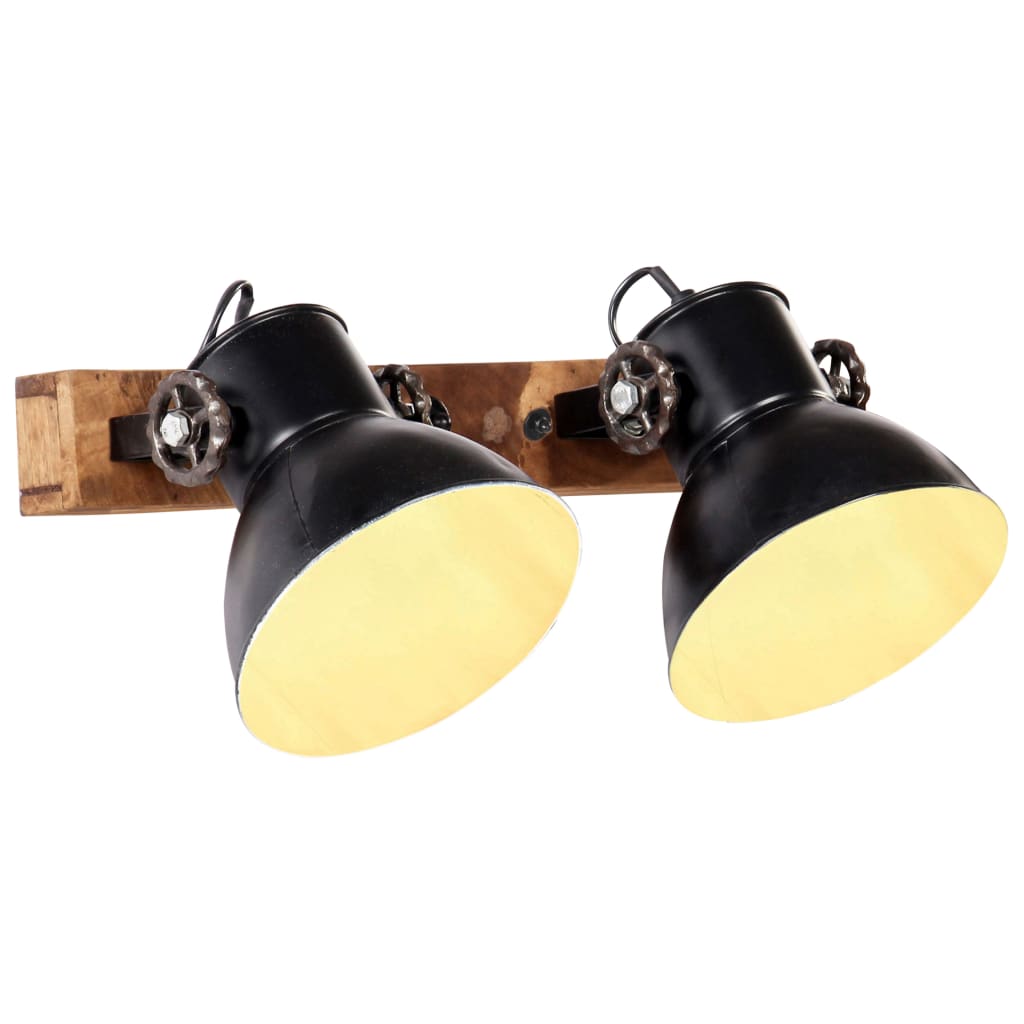 Vidaxl Wall Lamp Industrial E27 45x25 cm nero