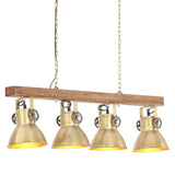 Vidaxl plafond lampe industrielle E27 Mangohout Brass -Colored