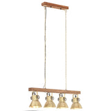 Vidaxl plafond lampe industrielle E27 Mangohout Brass -Colored